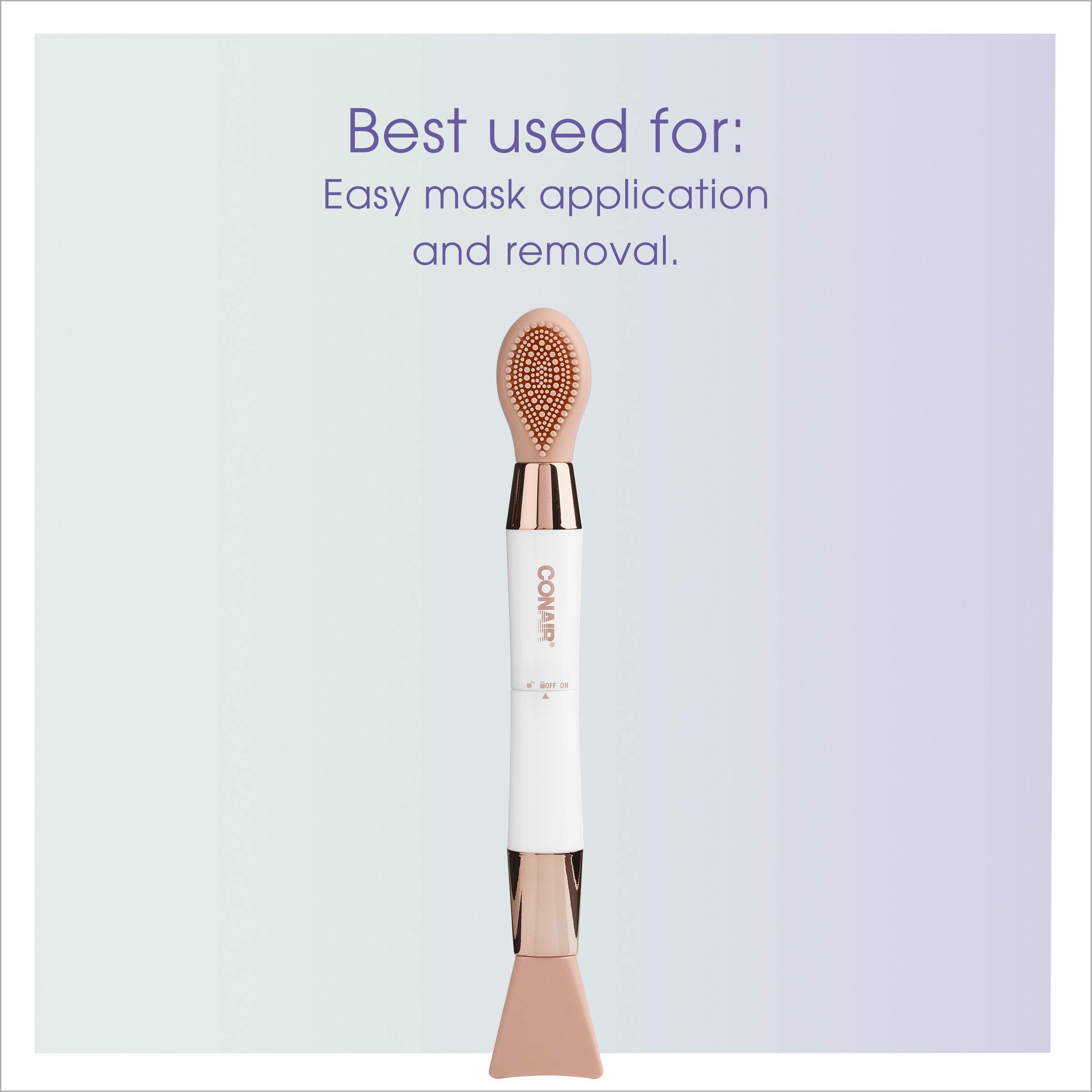True Glow by Conair Silicone Face Mask Applicator and Remover, All-in-One Tool Blends, Applies and Removes Facial Masks with Gentle Exfoliation